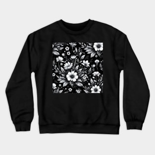 White Flowers Crewneck Sweatshirt